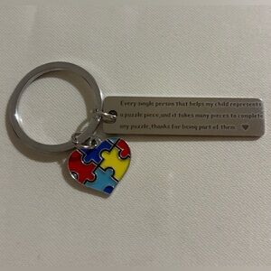 Autism Awareness Puzzle Piece Keychain